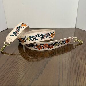 Floral Embroidered Purse Strap